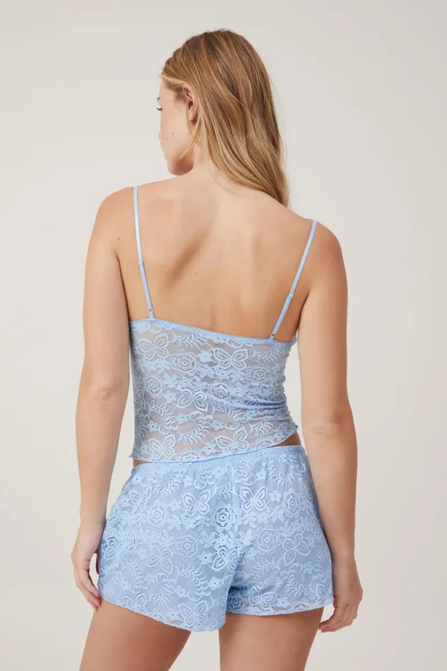 Women Tops Cotton On Enchanted Butterfly Lace Cami Dream Cloud
