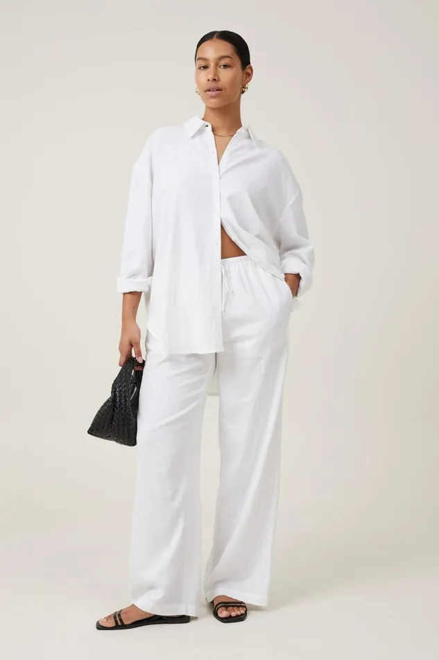 Women Tops Cotton On Haven Long Sleeve Shirt White