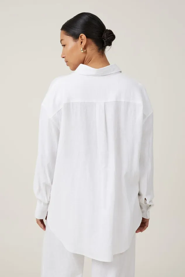 Women Tops Cotton On Haven Long Sleeve Shirt White