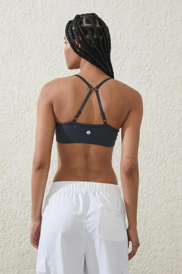 Women Tops Cotton On Recycled Workout Crop Element Blue