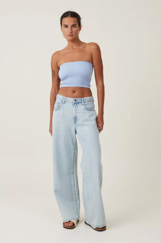 Women Tops Cotton On Seamless Ellie Tube Top Breezy Blue