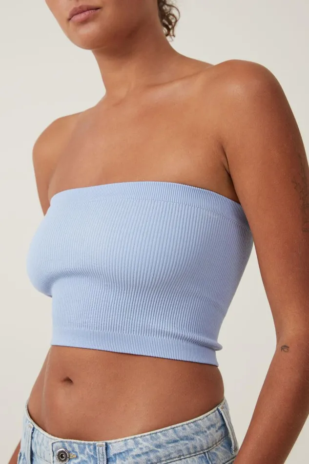 Women Tops Cotton On Seamless Ellie Tube Top Breezy Blue