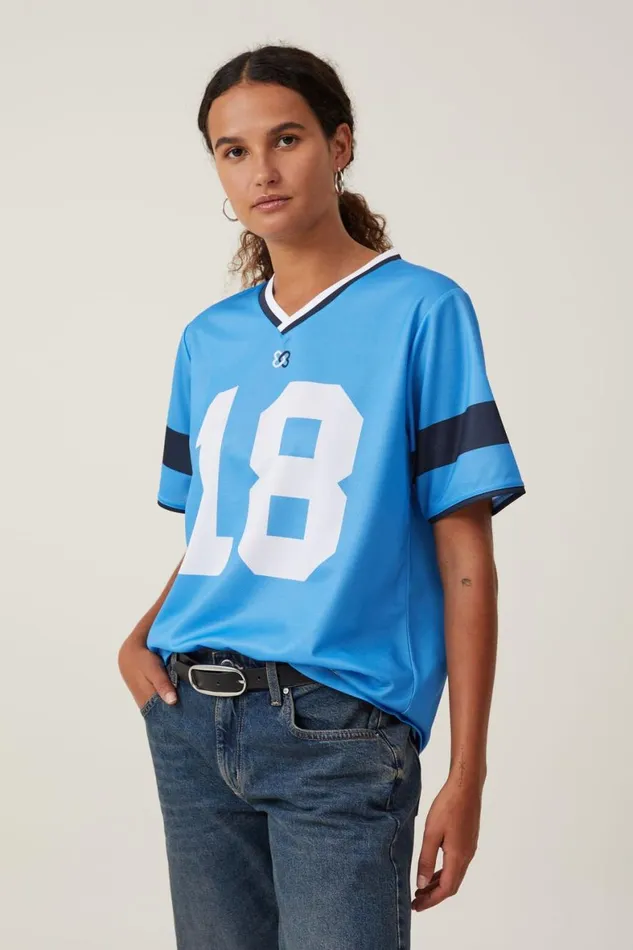 Women Tops Cotton On Sporty Graphic Tee 18buzzy Blue