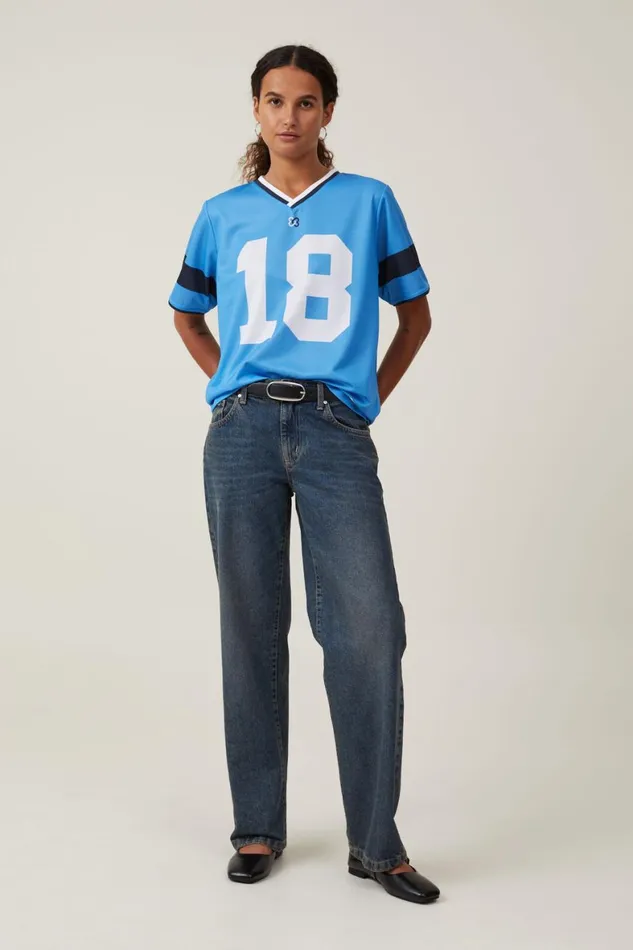Women Tops Cotton On Sporty Graphic Tee 18buzzy Blue