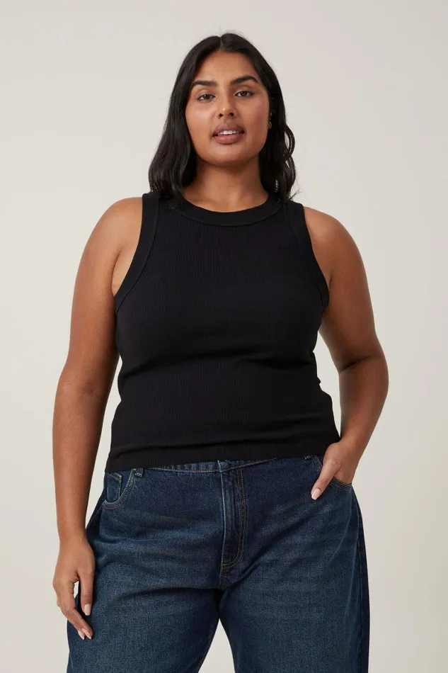 Women Tops Cotton On The 91 Tank Black