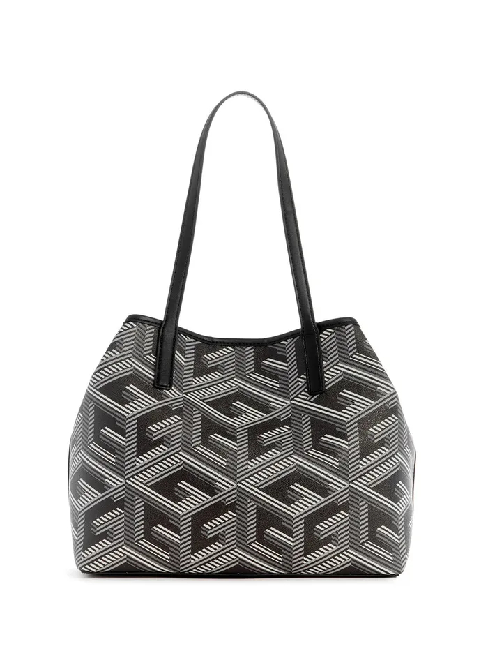 Women Tote Bags GUESS Black Logo Vikky Tote Bag