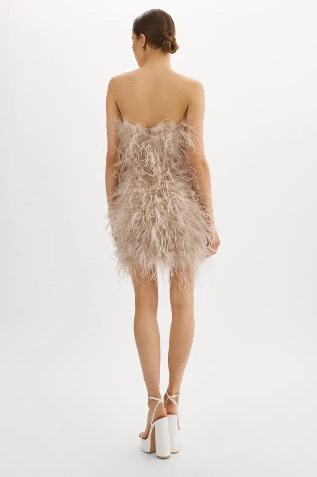 Women TRIANA Feather Dress Feather Pink LAMARQUE Dresses Women TRIANA Feather Dress Feather Pink LAMARQUE Dresses