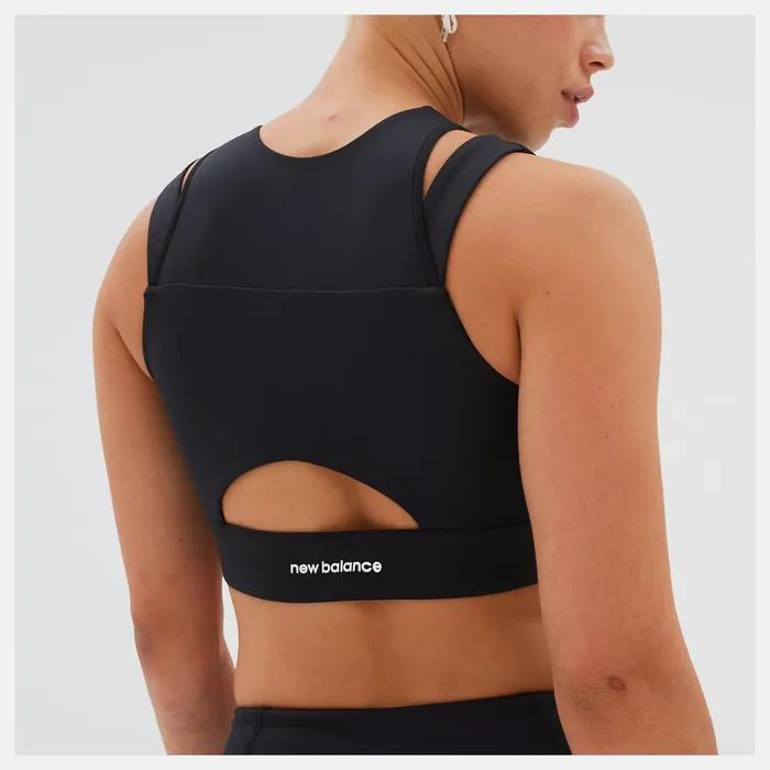 Women United Airlines NYC Half Shape Shield Crop Bra Black New Balance Sports Bras Women United Airlines NYC Half Shape Shield Crop Bra Black New Balance Sports Bras