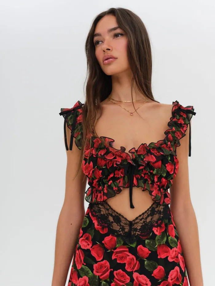 Women Varvera Mini Dress Red For Love and Lemons Dresses Women Varvera Mini Dress Red For Love and Lemons Dresses