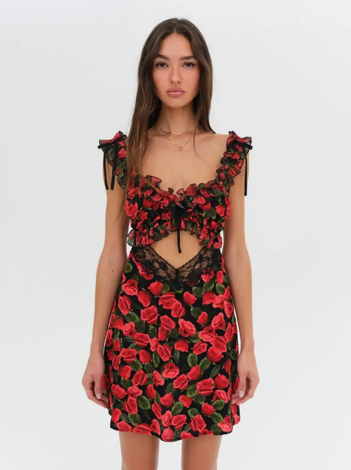 Women Varvera Mini Dress Red For Love and Lemons Dresses Women Varvera Mini Dress Red For Love and Lemons Dresses