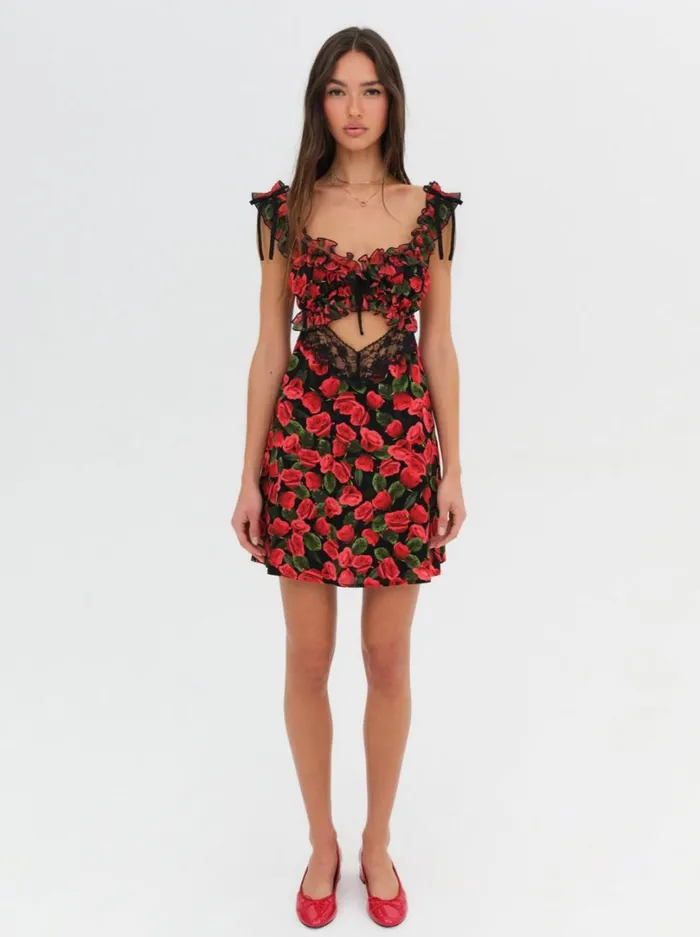 Women Varvera Mini Dress Red For Love and Lemons Dresses Women Varvera Mini Dress Red For Love and Lemons Dresses