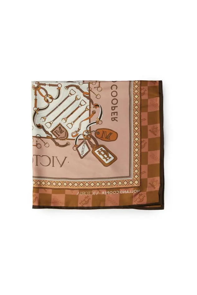 Women Victoria Silk Scarf Camel Holland Cooper Scarves