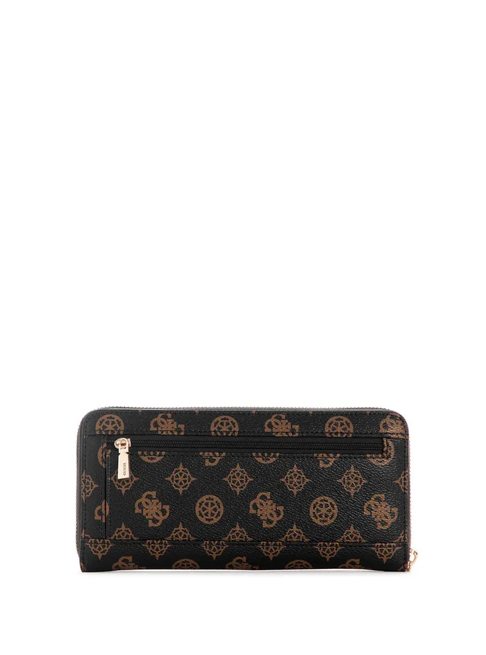 Women Wallets GUESS Mocha Logo Laurel Large Wallet