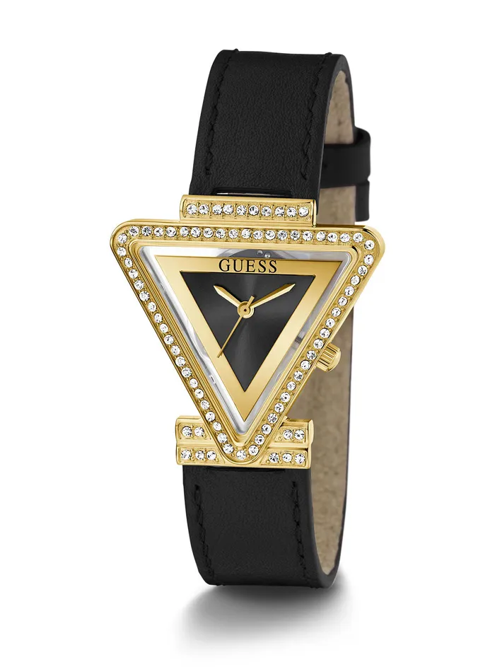 Women Watches GUESS Gold Black Fame Crystal Leather Watch Women Watches GUESS Gold Black Fame Crystal Leather Watch