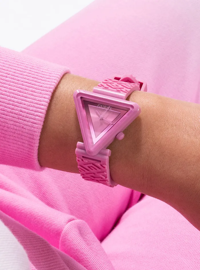 Women Watches GUESS Pink Fame Logo Silicone Watch Women Watches GUESS Pink Fame Logo Silicone Watch