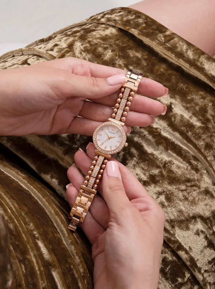 Women Watches GUESS Rose Gold Beaded Glitz Gala Watch Women Watches GUESS Rose Gold Beaded Glitz Gala Watch