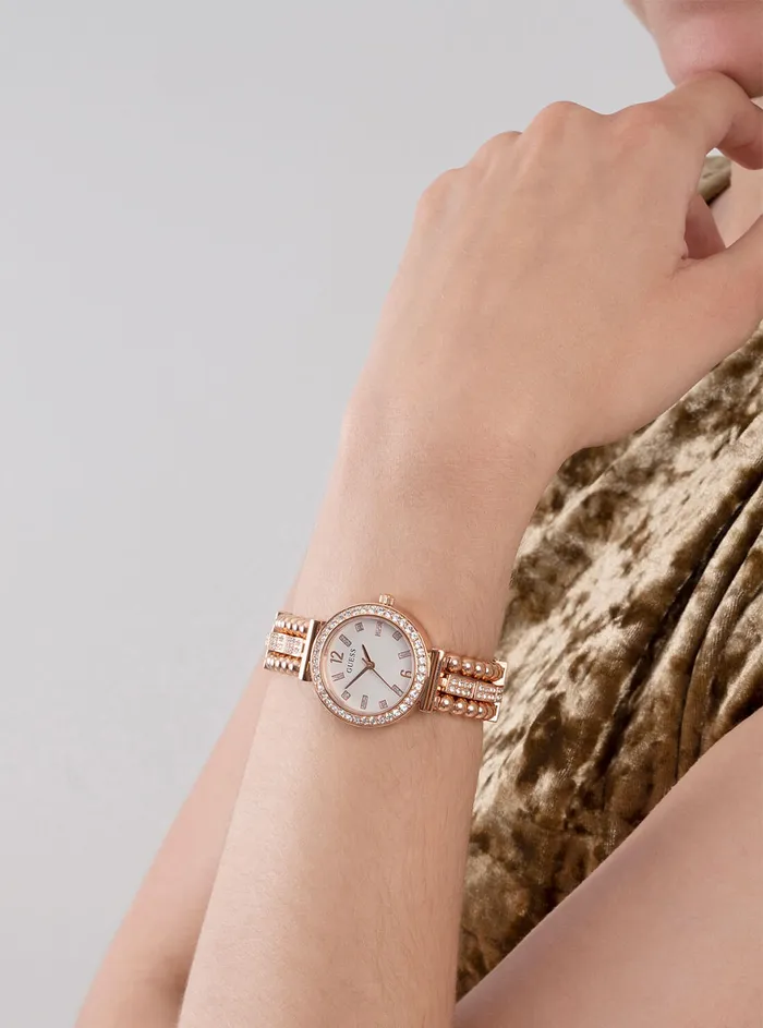 Women Watches GUESS Rose Gold Beaded Glitz Gala Watch Women Watches GUESS Rose Gold Beaded Glitz Gala Watch