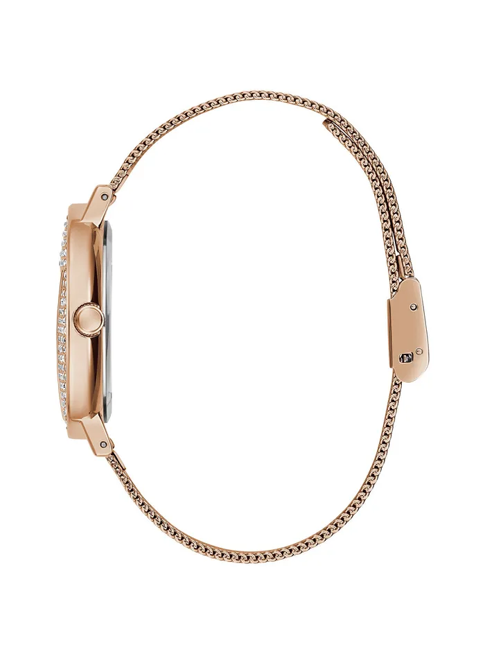 Women Watches GUESS Rose Gold Iconic Crystal Mesh Watch