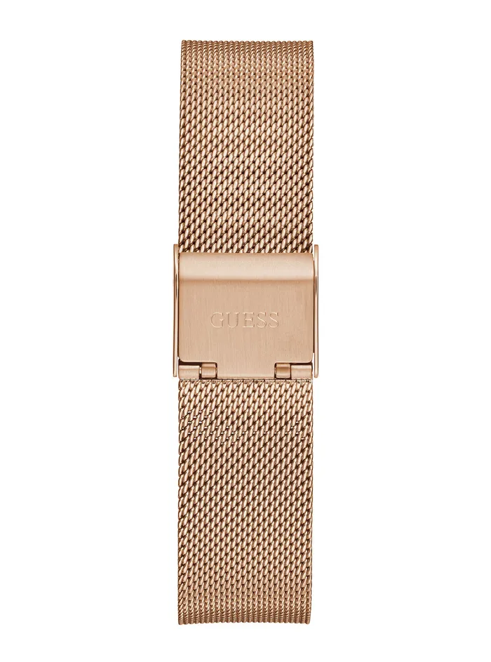 Women Watches GUESS Rose Gold Iconic Crystal Mesh Watch