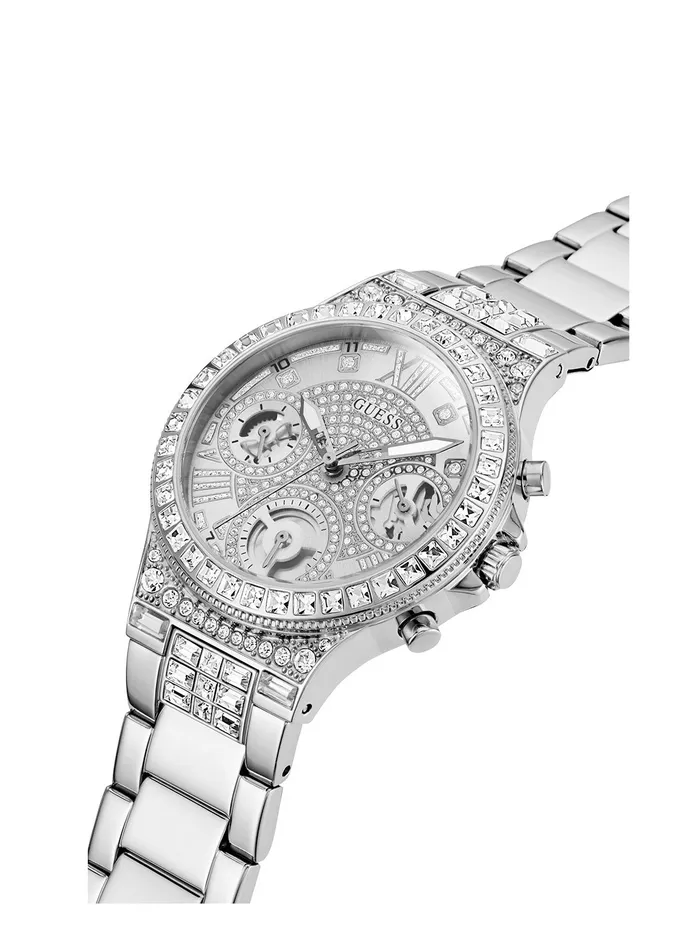 Women Watches GUESS Silver Crystal Moonlight Watch Women Watches GUESS Silver Crystal Moonlight Watch
