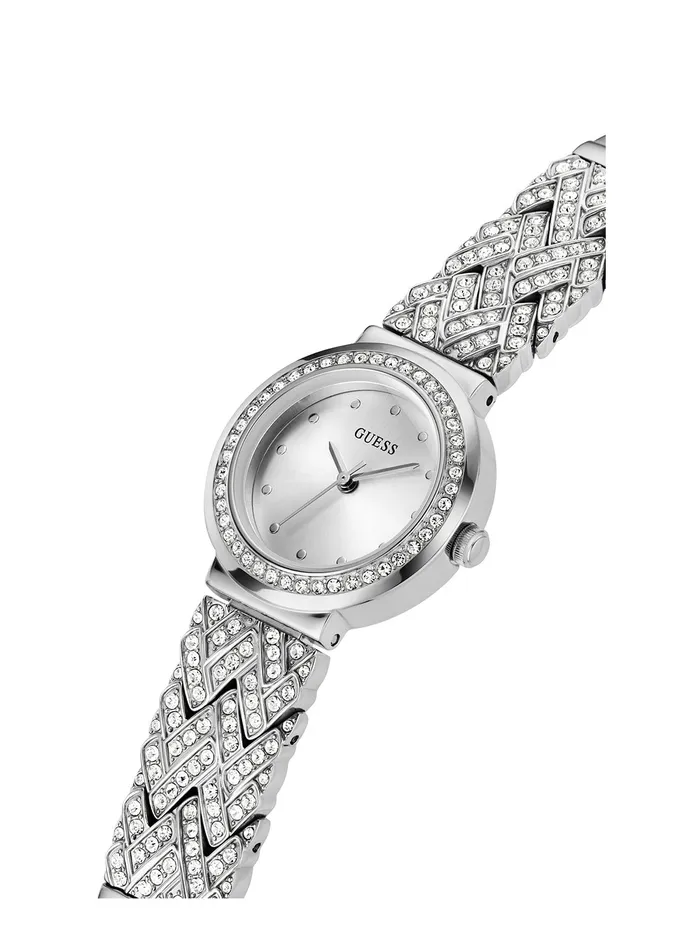 Women Watches GUESS Silver Treasure Crystal Watch Women Watches GUESS Silver Treasure Crystal Watch