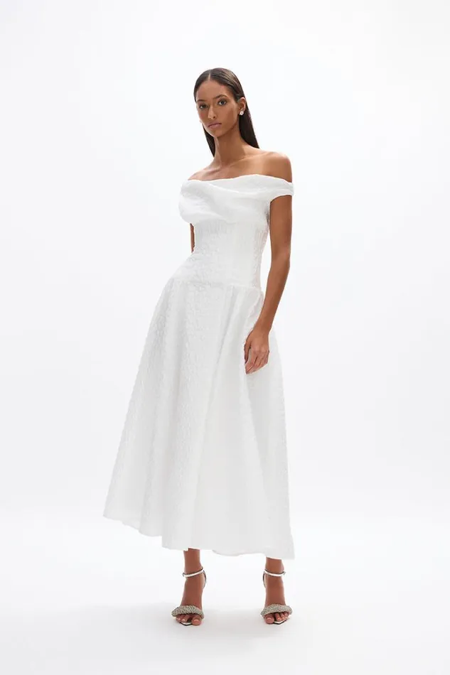 Women White Dresses Rachel Gilbert Elley Dress Ivory