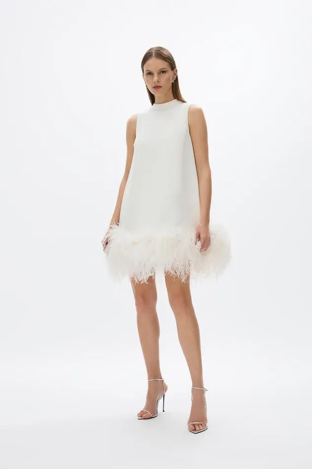 Women White Dresses Rachel Gilbert Linc Mini In Ivory