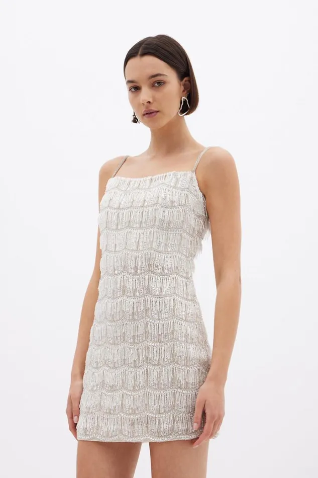 Women White Dresses Rachel Gilbert Sadie Mini In Ivory