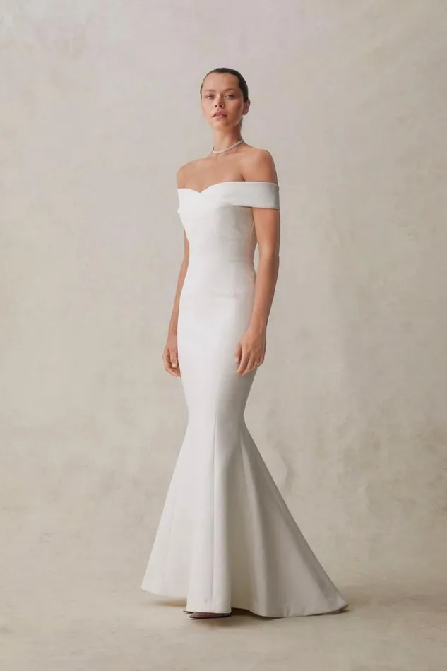 Women White Dresses Rachel Gilbert VIVIANA GOWN
