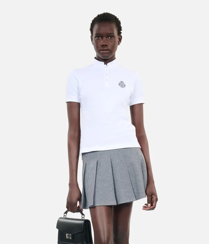 Women White Piqueacute Cotton Polo Tshirt THE KOOPLES Tshirts