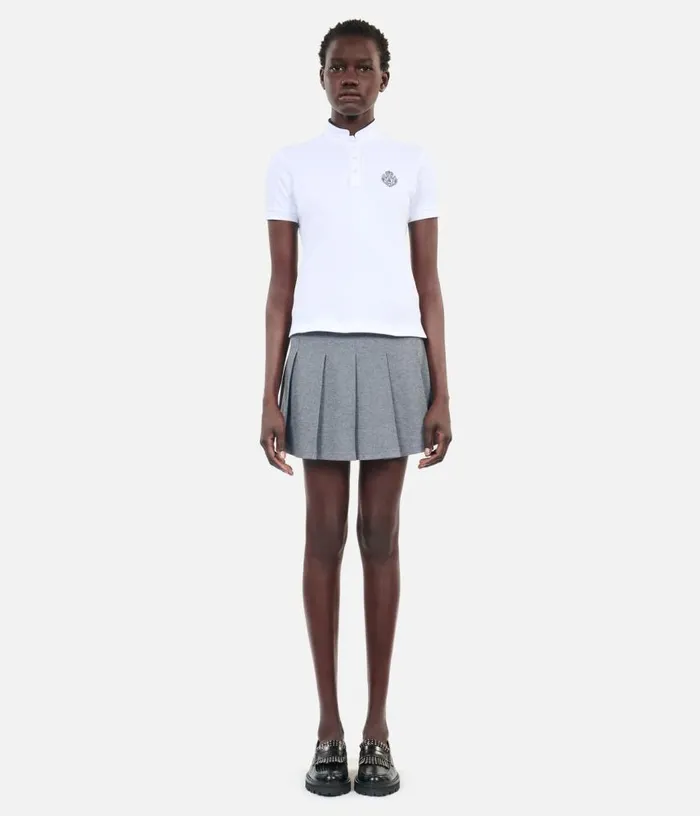 Women White Piqueacute Cotton Polo Tshirt THE KOOPLES Tshirts