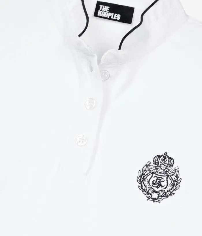 Women White Piqueacute Cotton Polo Tshirt THE KOOPLES Tshirts