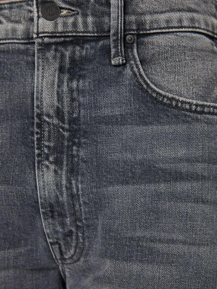 Women Wide Leg Mother Denim The Half Pipe Flood Black charcoal