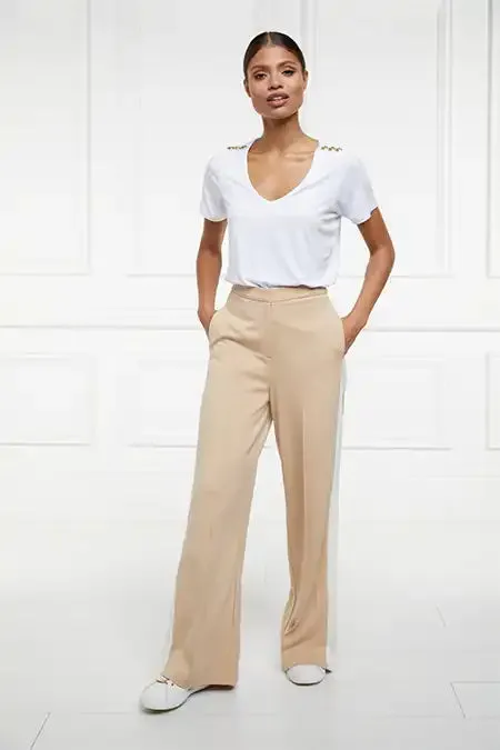 Women Wide Leg Pant Camel Holland Cooper Trousers Women Wide Leg Pant Camel Holland Cooper Trousers