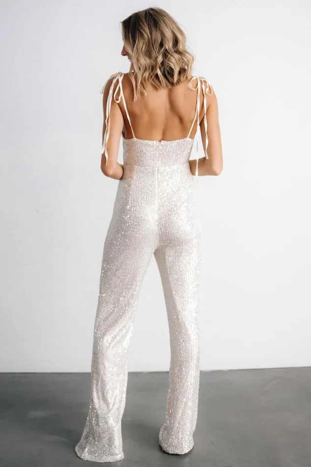 Women Willett Sequin Jumpsuit Cream Baltic Born Embellished and Sequined Women Willett Sequin Jumpsuit Cream Baltic Born Embellished and Sequined