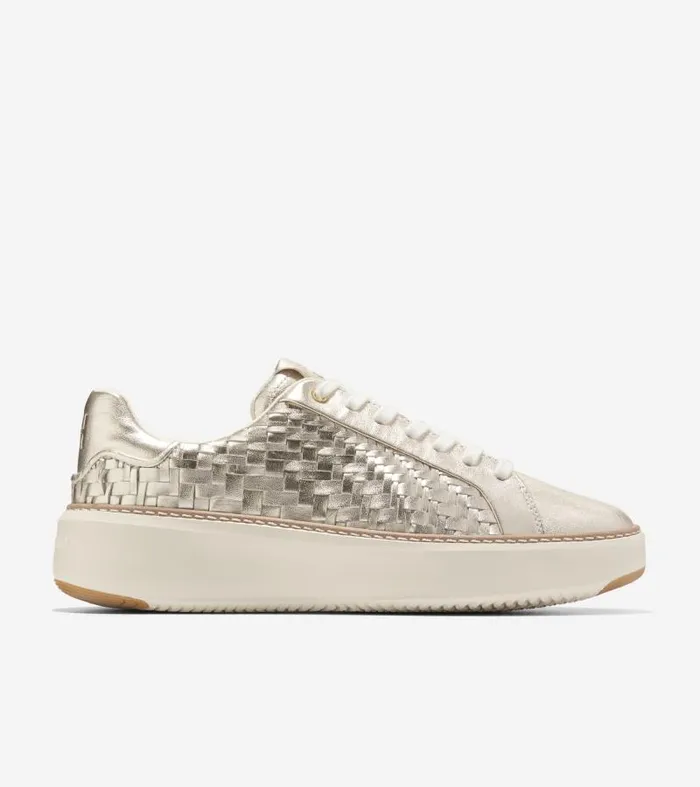 Women Women039s GRANDPR TOPSPIN SNEAKER Gold Cole Haan Sneakers