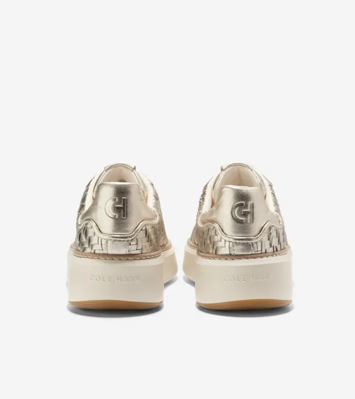 Women Women039s GRANDPR TOPSPIN SNEAKER Gold Cole Haan Sneakers