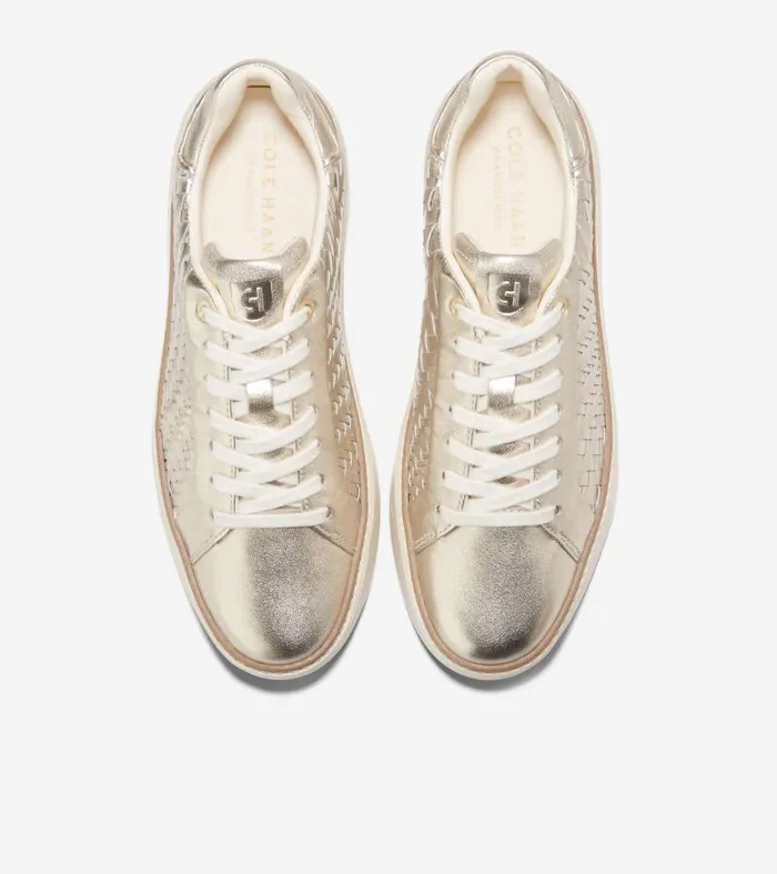 Women Women039s GRANDPR TOPSPIN SNEAKER Gold Cole Haan Sneakers