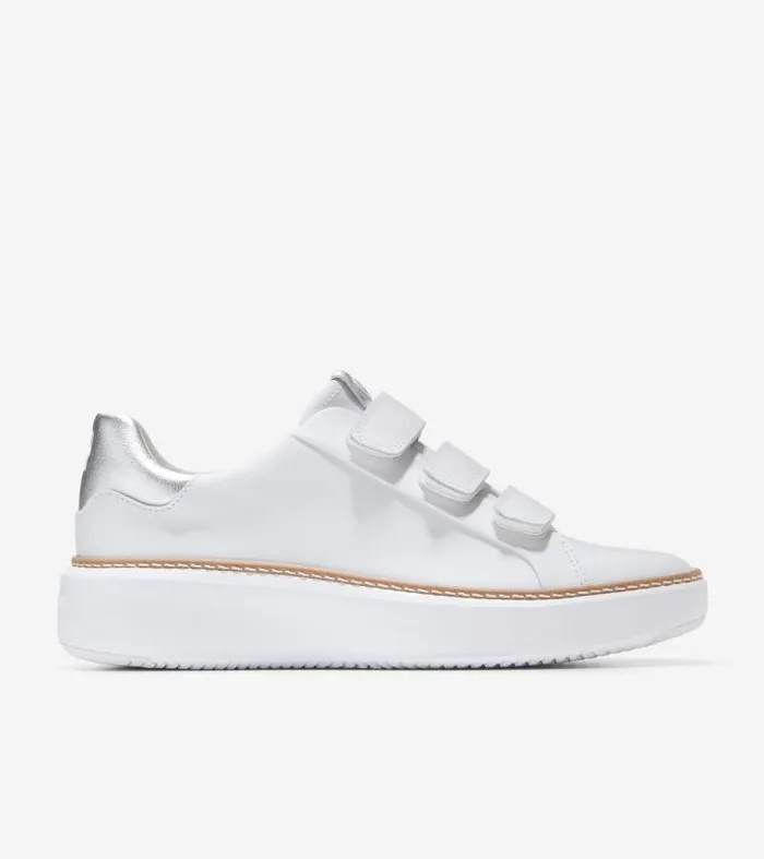 Women Women039s GrandPr Topspin Triple Strap Sneakers White Cole Haan Sneakers