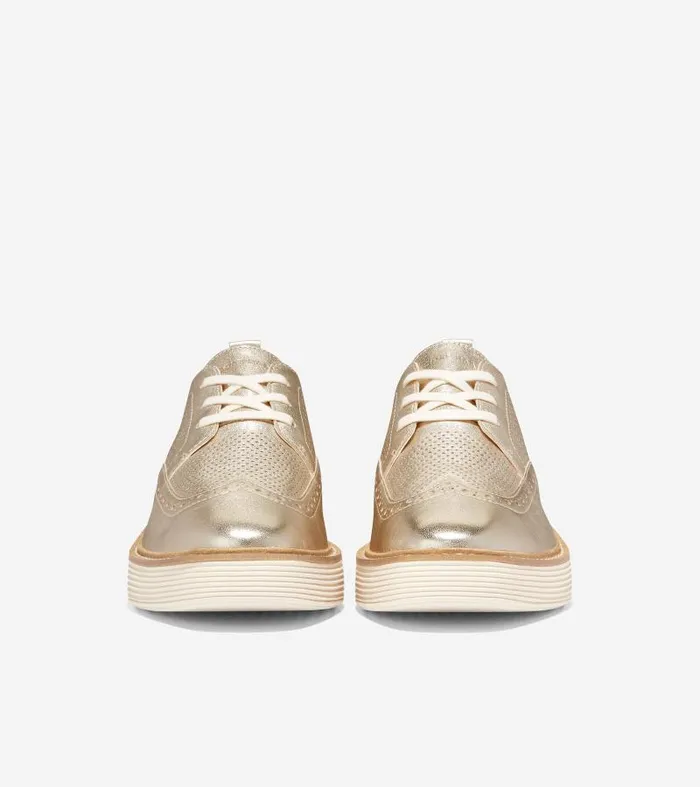 Women Women039s ORIGINALGRAND PLATFORM WINGTIP Gold Cole Haan Oxfords Women Women039s ORIGINALGRAND PLATFORM WINGTIP Gold Cole Haan Oxfords