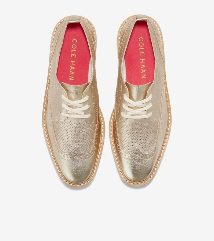 Women Women039s ORIGINALGRAND PLATFORM WINGTIP Gold Cole Haan Oxfords Women Women039s ORIGINALGRAND PLATFORM WINGTIP Gold Cole Haan Oxfords