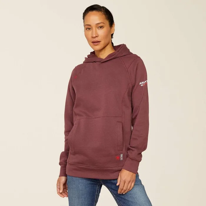 Women Workwear Ariat FR Rev Pullover Hoodie Catawba Grape