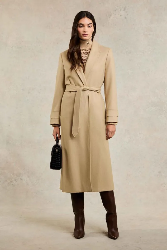 Women Wrap Coat Camel Holland Cooper Coats