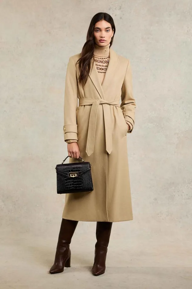 Women Wrap Coat Camel Holland Cooper Coats