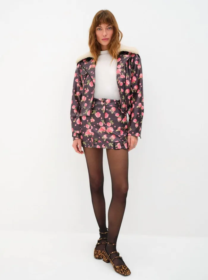 Women Wren Mini Skirt Black For Love and Lemons Bottoms