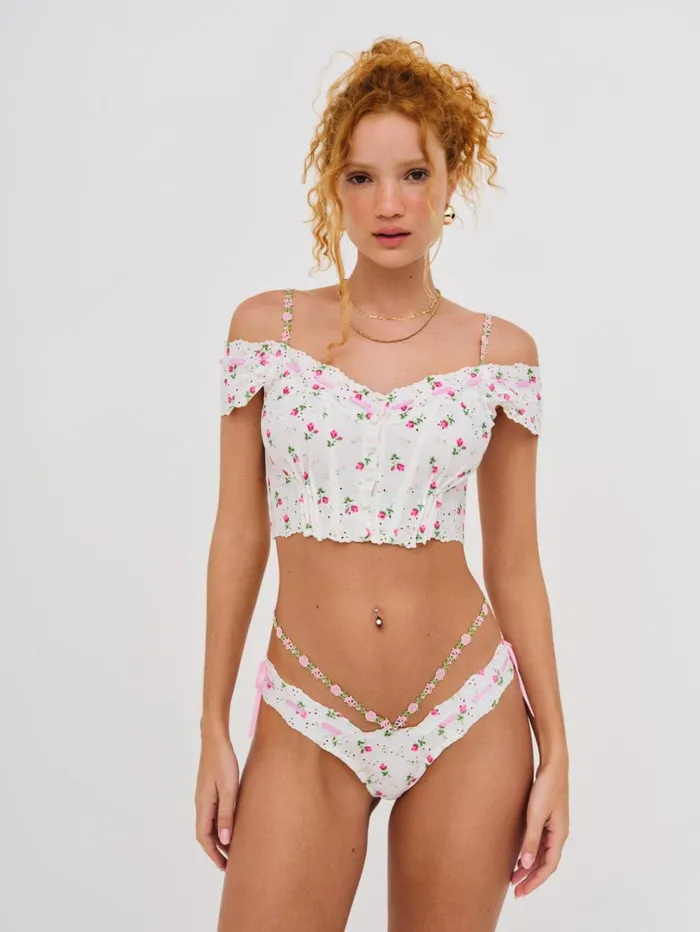 Women Xander Bustier White For Love and Lemons Lingerie
