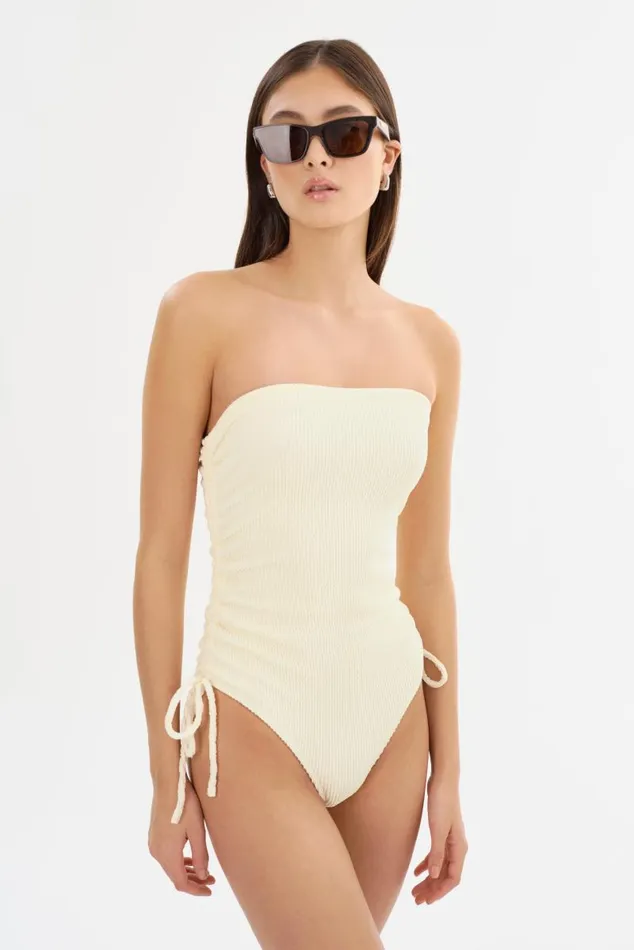 Women ZARINA Strapless Swimsuit Lemon Icing LAMARQUE Swim Women ZARINA Strapless Swimsuit Lemon Icing LAMARQUE Swim