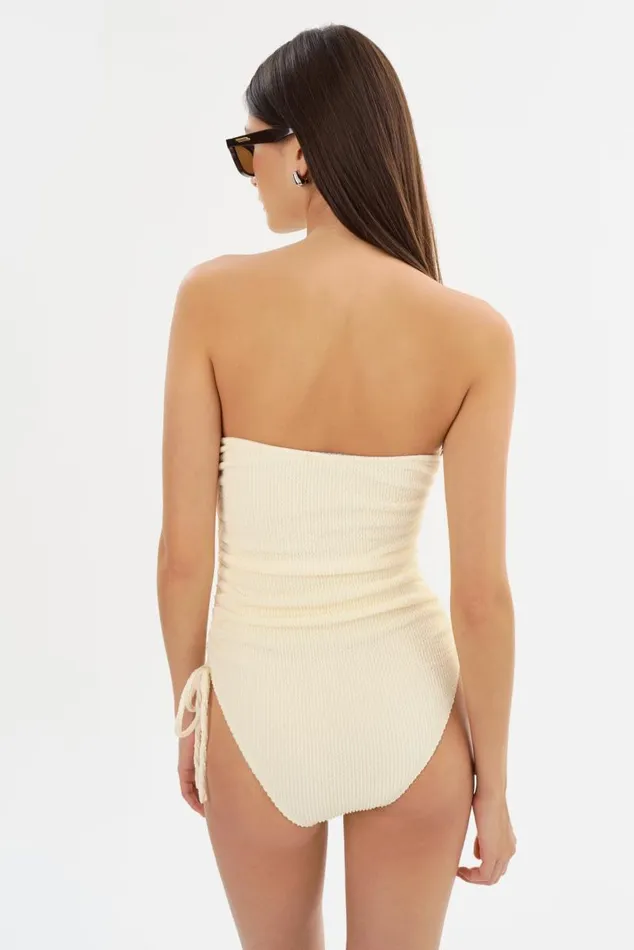 Women ZARINA Strapless Swimsuit Lemon Icing LAMARQUE Swim Women ZARINA Strapless Swimsuit Lemon Icing LAMARQUE Swim