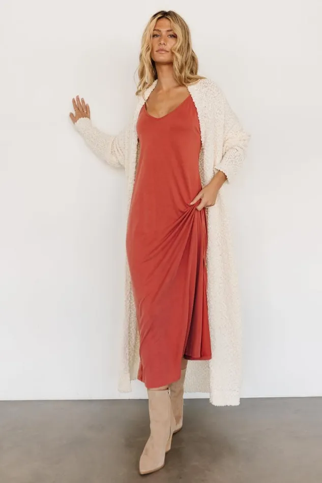 Women Zonda Long Cardigan Cream Baltic Born Sweaters