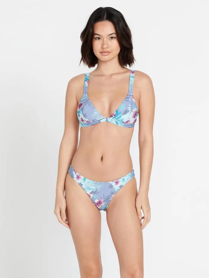 Womens Bikinis Volcom Semi Tropic Hipster Bikini Bottom 8211 Washed Blue